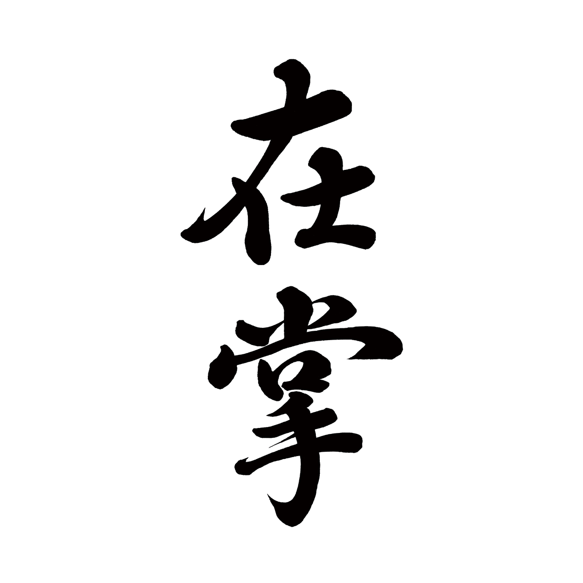 在掌